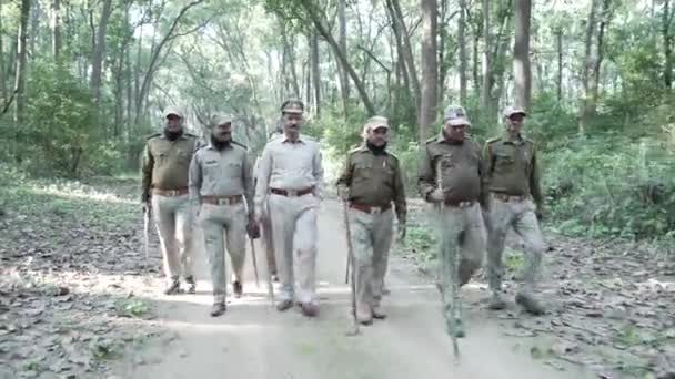 Dehradun Uttarakhand India June 2022 Forest Officials Patrol Protect Animals — Stock Video