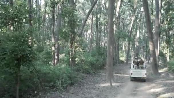 Dehradun Uttarakhand India June 2022 Forest Officials Patrol Protect Animals — стоковое видео