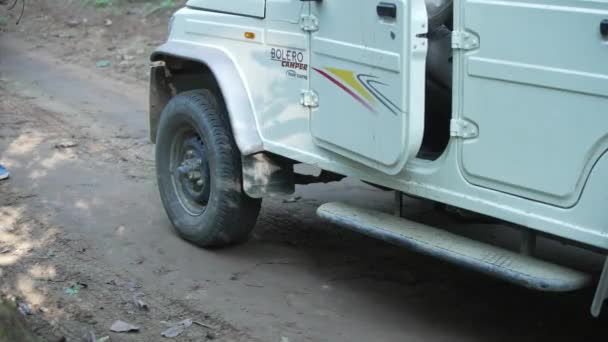 Forest Officials Sitting Jeep Patroling Jim Corbett National Park India — 비디오