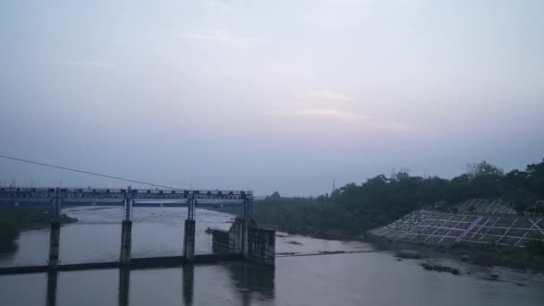 Timelapse Shot Ram Ganga River Close Jim Corbett National Park — ストック動画