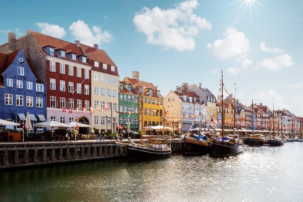 Old Nyhavn Port Center Copenhagen Denmark — Stockfoto