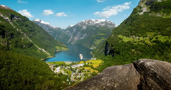 Landscape Geiranger Fjord Norway — Stock fotografie