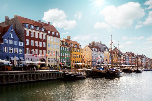 Old Nyhavn Port Center Copenhagen Denmark — Stockfoto