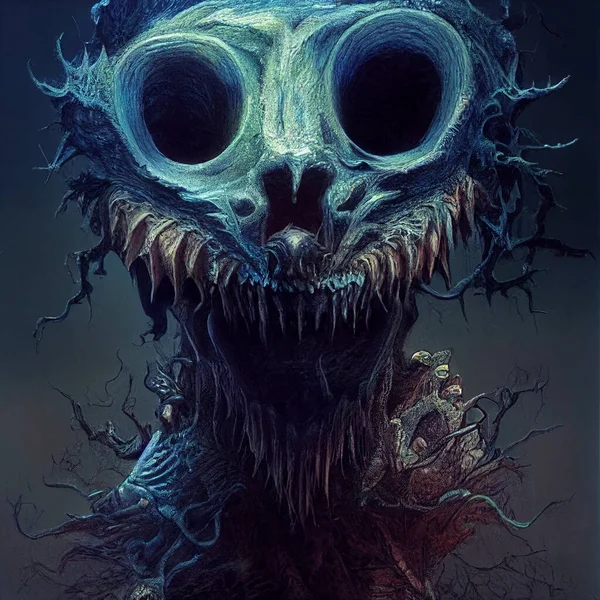 Nightmare Creature Monster Horror Movie Illustration —  Fotos de Stock