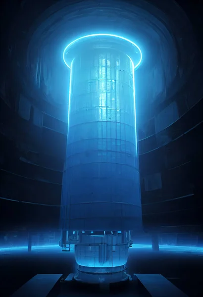 Concept Art Illustratie Van Kerncentrale Reactor — Stockfoto