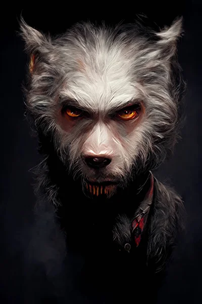 コンセプトアートイラスト オオカミの肖像画 — ストック写真