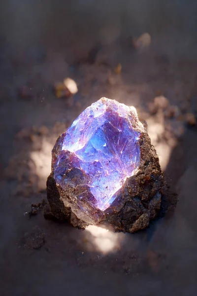 Illustration Beautiful Shining Arkenstone Gem — Stock Photo, Image