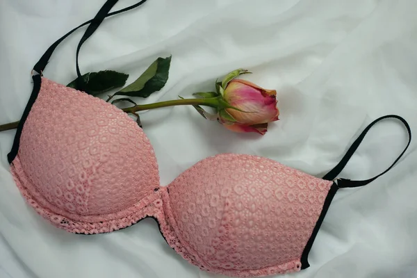 Modieuze Lingerie Close Naaien Van Damesondergoed — Stockfoto