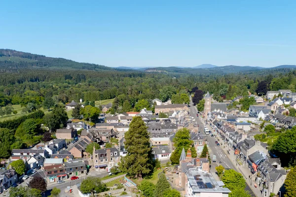 Luchtfoto Van Banchory Dorp Aberdeenshire — Stockfoto