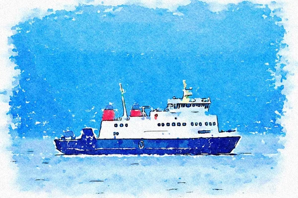 Ferry Cruise Ship Ocean North Sea — стоковое фото