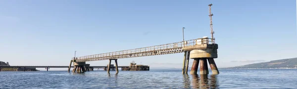 Old Derelict Wooden Jetty Pier Sea Inverkip Power Station — Stockfoto