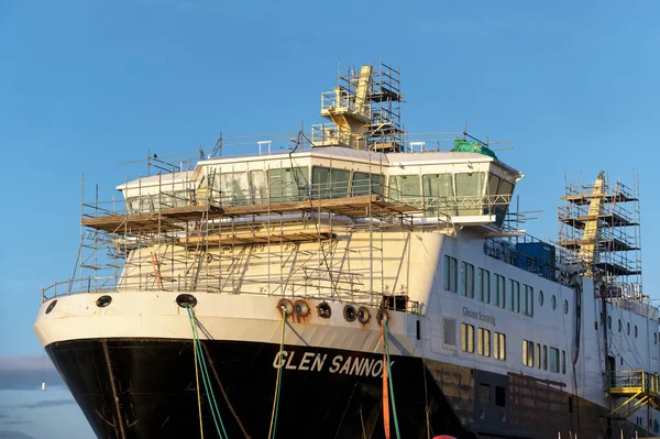 Ferguson Marine Shipyard New Calmac Ferry Construction — Stockfoto