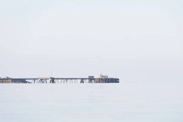 Old Derelict Wooden Jetty Pier Sea Inverkip Power Station — Fotografia de Stock