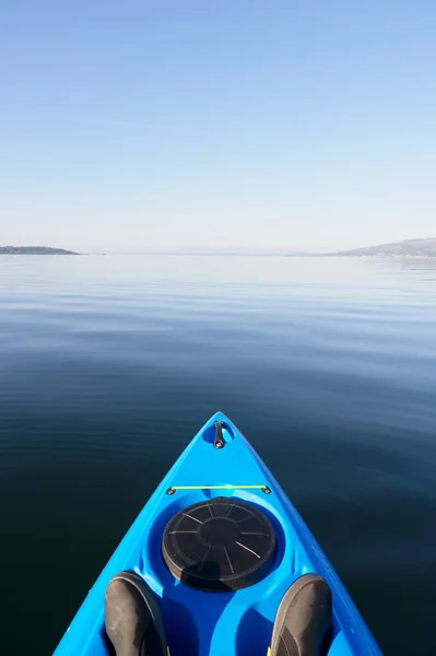 Kayak Peaceful Calm Water Firth Clyde Scotland — Fotografia de Stock