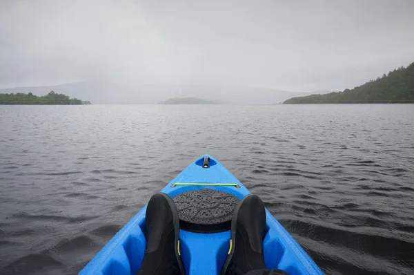 Blue Kayak Open Water Firth Clyde — Fotografia de Stock