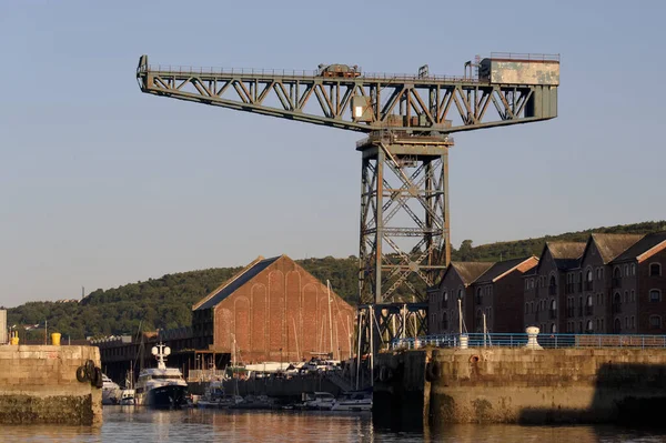 Crane Port Glasgow James Watt Dock — 图库照片