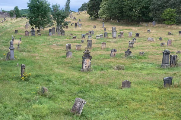 Sighthill Cemetery Old Headstones Glasgow Graveyard — Zdjęcie stockowe