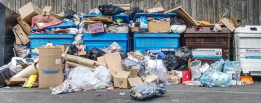 Rubbish and waste increasing, uncollected due to workers strike