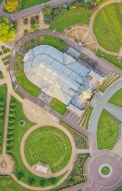 Glasgow Green 'deki Halk Sarayı' nın havadan görünüşü