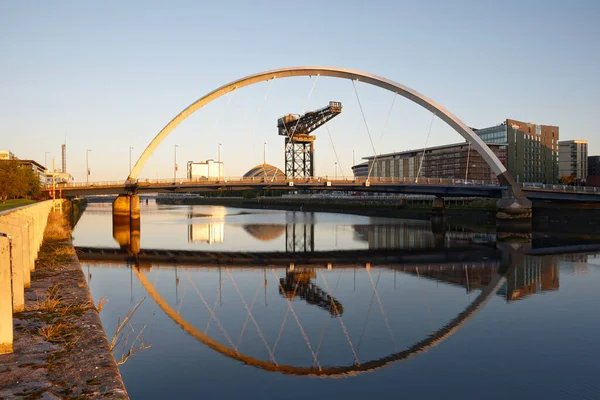 Clydeport Crane Finnieston Next Clyde Arc Bridge Glasgow — ストック写真