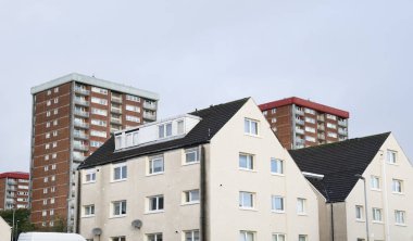 Linwood UK 'de sosyal yardım sorunları olan fakir konutlardaki konutlar