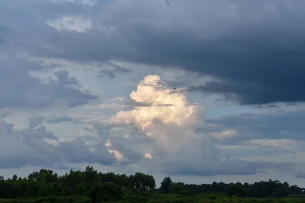 Beautiful Sky Cumulonimbus Cloud Cirrus Cloud Image Have Grain Noise — Foto de Stock