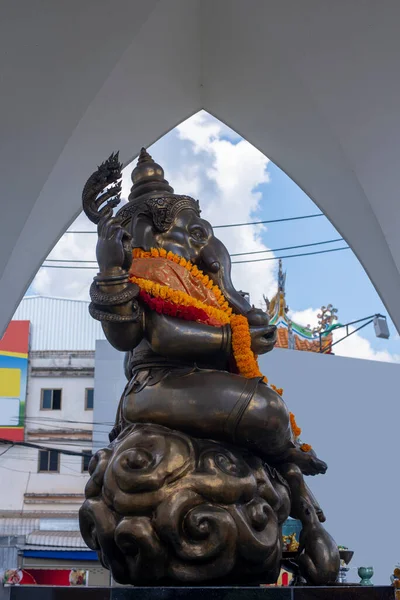 Big Ganesha Statue Lord Success Thai Antiques Thai Ancient Remains — Stock Photo, Image