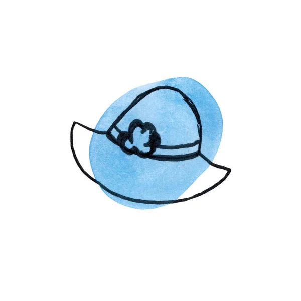 Un sombrero de mujer con ala ancha. — Foto de Stock
