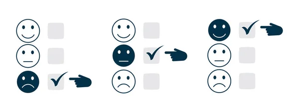 Rating Icons Satisfaction Survey Icons Customer Review Satisfaction Feedback Survey — Stock vektor