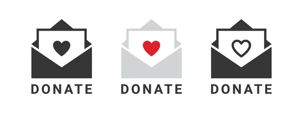 Donar Iconos Icono Caridad Envuelto Con Corazón Donaciones Relacionadas Con — Archivo Imágenes Vectoriales