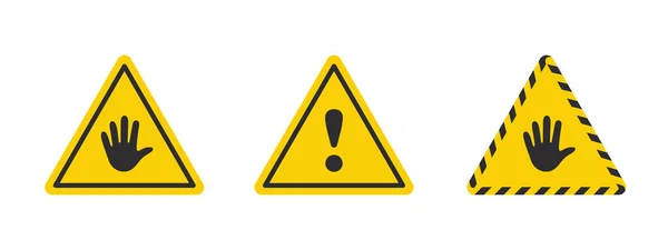 Warnsymbole Vorsicht Bei Explosiven Flüssigkeiten Oder Materialien Achtung Symbole Gesetzt — Stockvektor