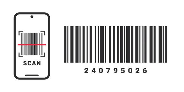 Barcode Symbole Barcode Scannen Strichcode Zeichen Konzeptuelle Symbole Vektorbilder — Stockvektor