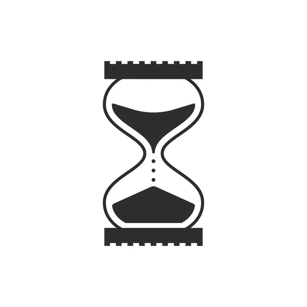 Песочный Знак Символ Времени Песочные Часы Логотип Часы Знак Таймер — стоковый вектор
