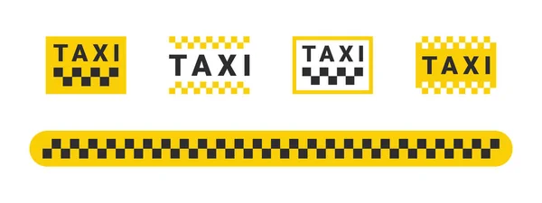 Набір Піктограм Таксі Елементи Банерів Служб Таксі Цілодобова Служба Піктограми — стоковий вектор