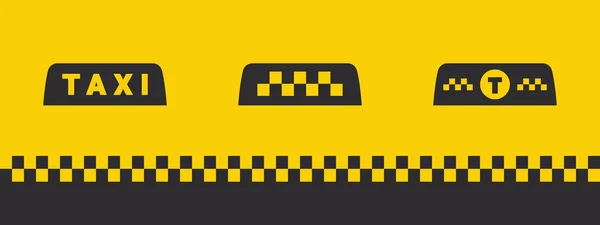 Iconos Servicio Taxi Elementos Pancarta Servicio Taxi Servicio Las Horas — Vector de stock