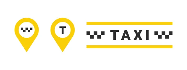 Taxitjänst Ikoner Taxi Service Banner Element Dygnet Runt Tjänsten Vektorikoner — Stock vektor