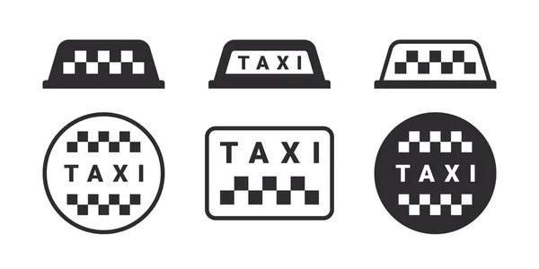 Піктограми Або Логотипи Служби Таксі Елементи Банерів Служб Таксі Цілодобова — стоковий вектор