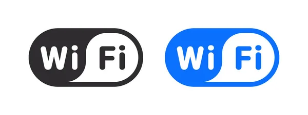 Wifi Ikoner Eller Logotyp Trådlöst Och Wifi Skyltar Logotyp För — Stock vektor