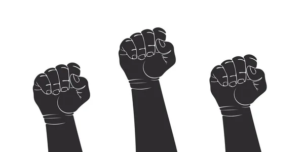Hands Signs Hands Clenched Fist Teamwork Hands Voting Hands Vector — Stock vektor