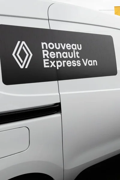 Bordeaux Aquitaine France 2021 Renault Express Van Text Sign Značka — Stock fotografie