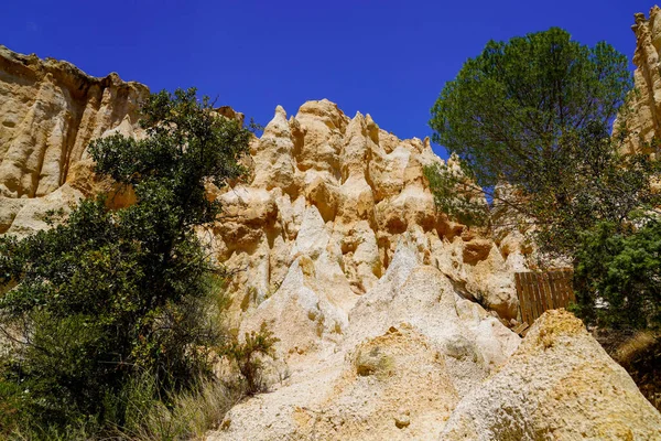 Las Orgues Ille Sur Tet Columnas Roca Blanda Geológica Natural — Foto de Stock