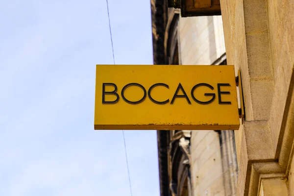 Bordeaux Aquitaine France 2021 Bocage Logo Sign Brand Text French — Stock Photo, Image