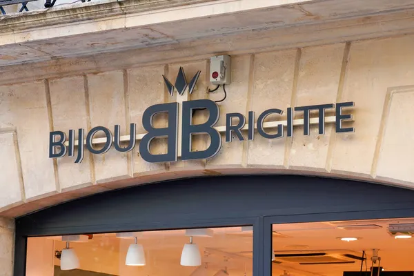 Burdeos Aquitania Francia 2021 Bijou Brigitte Firma Del Logotipo Tienda — Foto de Stock