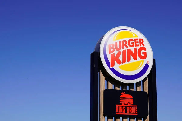 Bordeaux Aquitaine Francie 2021 Burger King Restaurace Značka Text Logo — Stock fotografie