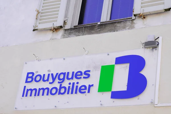 Burdeos Aquitania Francia 2021 Bouygues Immobilier Text Sign Logo Brand — Foto de Stock