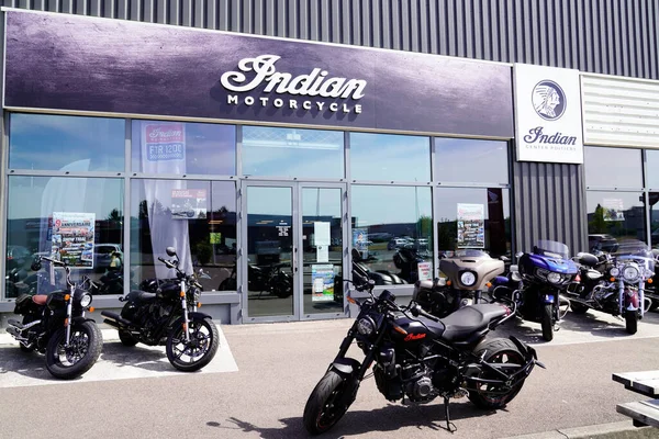 Bordeaux Aquitaine Frankreich 2021 Indische Motorräder Uns Markentext Und Sign — Stockfoto