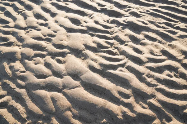 Sand Struktur Bakgrund Med Sandigt Vatten Våg Mönster Tapet — Stockfoto