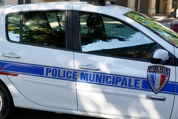 Bordeaux Aquitaine France 2021 Поліцейський Муніципальний Франк Муніципальний Поліцейський Логотип — стокове фото