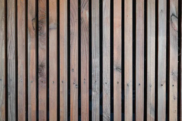 Vertikální Retro Hnědé Starobylé Dřevo Pozadí Jemné Dřevěné Prkno Zeď — Stock fotografie
