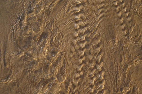 Sand Mönster Konsistens Konst Låg Tidvatten Tropisk Strand Vatten Sandig — Stockfoto